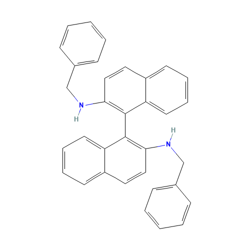 N-benzyl-1-[2-(benzylamino)naphthalen-1-yl]naphthalen-2-amine (CAS: 96948-51-5) - Chemical Structure and Molecular Formula 