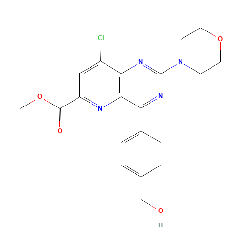 methyl 8-chloro-4-[4-(hydroxymethyl)phenyl]-2-morpholin-4-ylpyrido[3,2-d]pyrimidine-6-carboxylate (CAS: 1240122-98-8) - Related Chemical Product