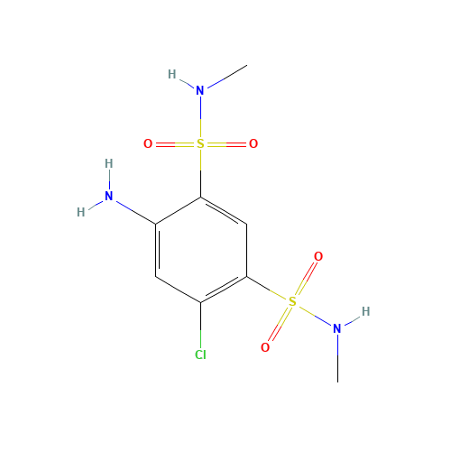 4-amino-6-chloro-1-N,3-N-dimethylbenzene-1,3-disulfonamide (CAS: 1027-12-9) - Related Chemical Product