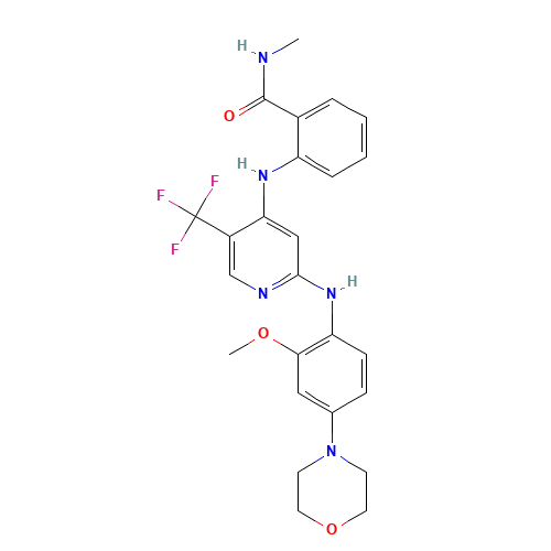 2-[[2-(2-methoxy-4-morpholin-4-ylanilino)-5-(trifluoromethyl)pyridin-4-yl]amino]-N-methylbenzamide (CAS: 1061353-68-1) - Related Chemical Product