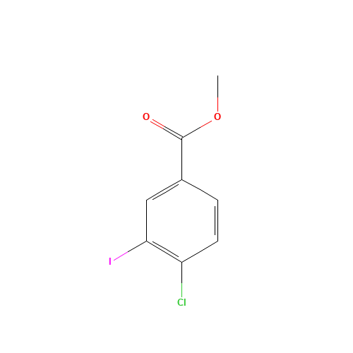 methyl 4-chloro-3-iodobenzoate (CAS: 365526-34-7) - Chemical Structure and Molecular Formula 