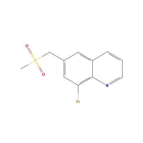 8-bromo-6-(methylsulfonylmethyl)quinoline (CAS: 346629-97-8) - Chemical Structure and Molecular Formula 