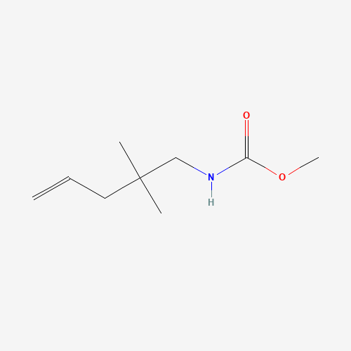 methyl N-(2,2-dimethylpent-4-enyl)carbamate (CAS: 114445-36-2) - Chemical Structure and Molecular Formula 