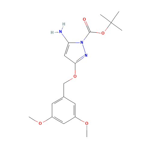 tert-butyl 5-amino-3-[(3,5-dimethoxyphenyl)methoxy]pyrazole-1-carboxylate (CAS: 1035270-71-3) - Related Chemical Product