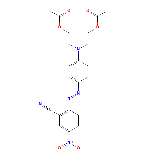 2-[N-(2-acetyloxyethyl)-4-[(2-cyano-4-nitrophenyl)diazenyl]anilino]ethyl acetate (CAS: 30124-94-8) - Related Chemical Product