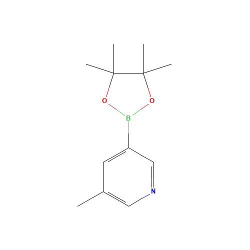 3-methyl-5-(4,4,5,5-tetramethyl-1,3,2-dioxaborolan-2-yl)pyridine (CAS: 1171891-42-1) - Chemical Structure and Molecular Formula 