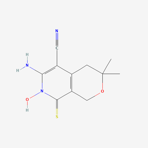 6-amino-7-hydroxy-3,3-dimethyl-8-sulfanylidene-1,4-dihydropyrano[3,4-c]pyridine-5-carbonitrile (CAS: 371780-31-3) - Related Chemical Product