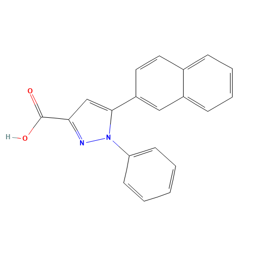5-naphthalen-2-yl-1-phenylpyrazole-3-carboxylic acid (CAS: 144252-16-4) - Related Chemical Product