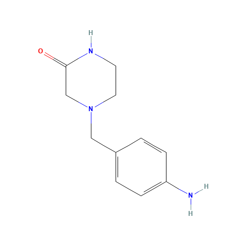 4-[(4-aminophenyl)methyl]piperazin-2-one (CAS: 334952-68-0) - Chemical Structure and Molecular Formula 