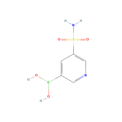 (5-sulfamoylpyridin-3-yl)boronic acid (CAS: 951233-61-7) - Chemical Structure and Molecular Formula 