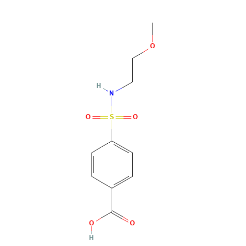4-(2-methoxyethylsulfamoyl)benzoic acid (CAS: 716358-47-3) - Chemical Structure and Molecular Formula 