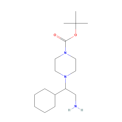 tert-butyl 4-(2-amino-1-cyclohexylethyl)piperazine-1-carboxylate (CAS: 444893-46-3) - Related Chemical Product