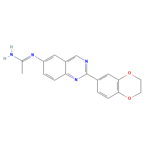 N'-[2-(2,3-dihydro-1,4-benzodioxin-6-yl)quinazolin-6-yl]ethanimidamide (CAS: 1005416-55-6) - Chemical Structure and Molecular Formula 