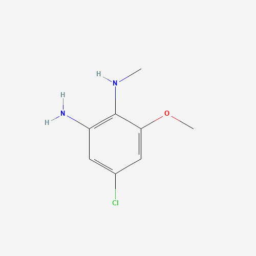 5-chloro-3-methoxy-2-N-methylbenzene-1,2-diamine (CAS: 859877-51-3) - Chemical Structure and Molecular Formula 