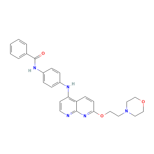 N-[4-[[7-(2-morpholin-4-ylethoxy)-1,8-naphthyridin-4-yl]amino]phenyl]benzamide (CAS: 1203510-01-3) - Related Chemical Product