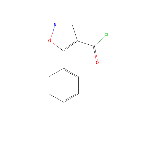 5-(4-methylphenyl)-1,2-oxazole-4-carbonyl chloride (CAS: 1003562-04-6) - Chemical Structure and Molecular Formula 