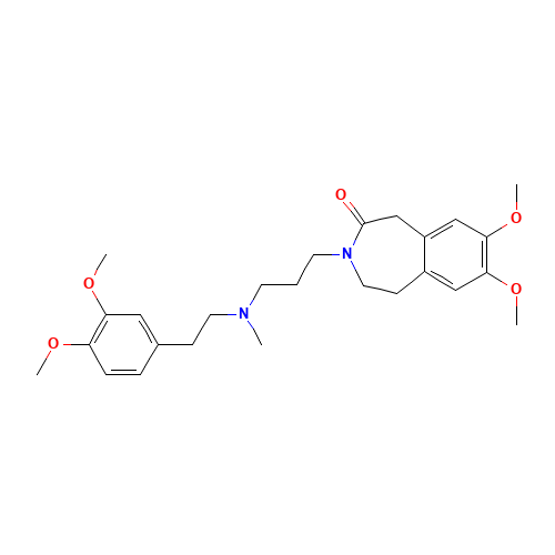 3-[3-[2-(3,4-dimethoxyphenyl)ethyl-methylamino]propyl]-7,8-dimethoxy-2,5-dihydro-1H-3-benzazepin-4-one (CAS: 85175-67-3) - Related Chemical Product