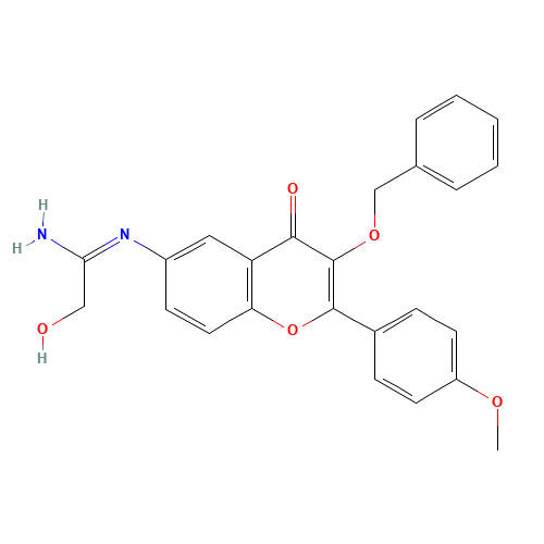 2-hydroxy-N'-[2-(4-methoxyphenyl)-4-oxo-3-phenylmethoxychromen-6-yl]ethanimidamide (CAS: 1187016-54-1) - Related Chemical Product