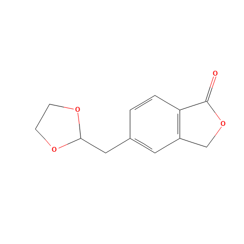 5-(1,3-dioxolan-2-ylmethyl)-3H-2-benzofuran-1-one (CAS: 872617-56-6) - Chemical Structure and Molecular Formula 