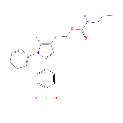 2-[2-methyl-5-(4-methylsulfonylphenyl)-1-phenylpyrrol-3-yl]ethyl N-propylcarbamate (CAS: 1005451-73-9) - Related Chemical Product