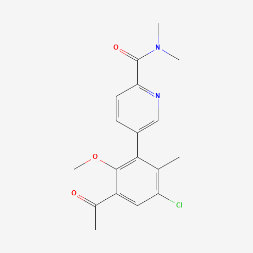 5-(3-acetyl-5-chloro-2-methoxy-6-methylphenyl)-N,N-dimethylpyridine-2-carboxamide (CAS: 1426699-11-7) - Related Chemical Product