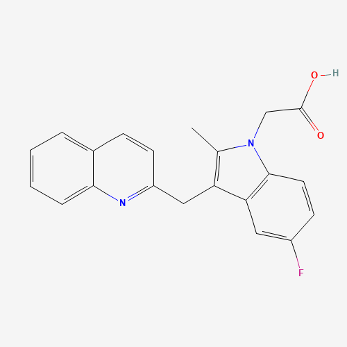 2-[5-fluoro-2-methyl-3-(quinolin-2-ylmethyl)indol-1-yl]acetic acid (CAS: 851723-84-7) - Related Chemical Product