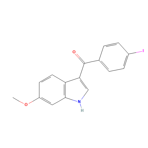 (4-iodophenyl)-(6-methoxy-1H-indol-3-yl)methanone (CAS: 1390645-04-1) - Chemical Structure and Molecular Formula 