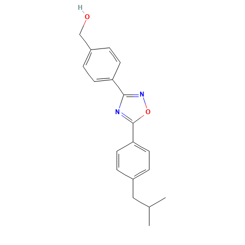 [4-[5-[4-(2-methylpropyl)phenyl]-1,2,4-oxadiazol-3-yl]phenyl]methanol (CAS: 635702-24-8) - Related Chemical Product