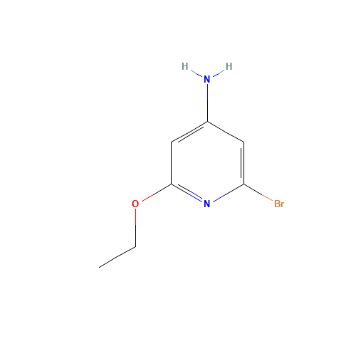 2-bromo-6-ethoxypyridin-4-amine (CAS: 339013-52-4) - Chemical Structure and Molecular Formula 