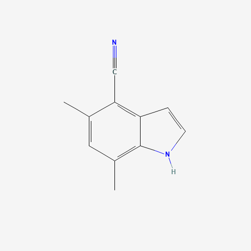 5,7-dimethyl-1H-indole-4-carbonitrile (CAS: 1190319-95-9) - Chemical Structure and Molecular Formula 