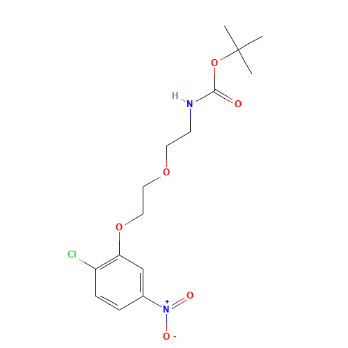 tert-butyl N-[2-[2-(2-chloro-5-nitrophenoxy)ethoxy]ethyl]carbamate (CAS: 1356009-12-5) - Related Chemical Product