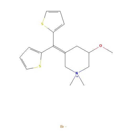 3-(dithiophen-2-ylmethylidene)-5-methoxy-1,1-dimethylpiperidin-1-ium;bromide (CAS: 35035-05-3) - Related Chemical Product