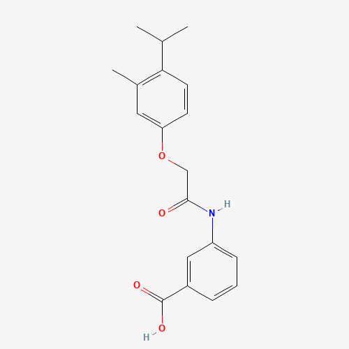 3-[[2-(3-methyl-4-propan-2-ylphenoxy)acetyl]amino]benzoic acid (CAS: 446829-09-0) - Related Chemical Product