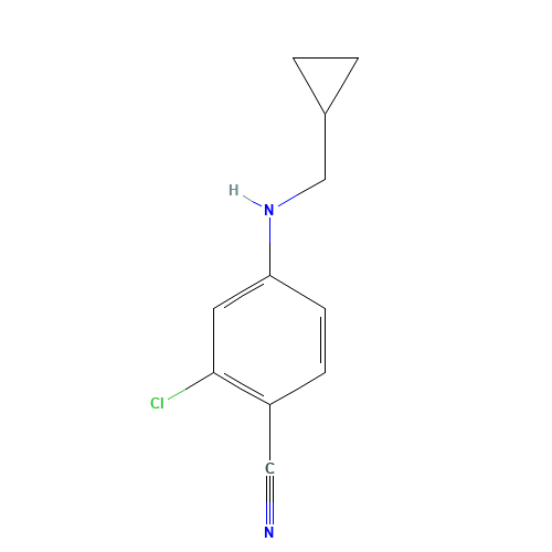 2-chloro-4-(cyclopropylmethylamino)benzonitrile (CAS: 864286-57-7) - Related Chemical Product