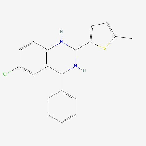 6-chloro-2-(5-methylthiophen-2-yl)-4-phenyl-1,2,3,4-tetrahydroquinazoline (CAS: 84571-02-8) - Related Chemical Product