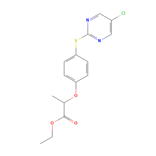 ethyl 2-[4-(5-chloropyrimidin-2-yl)sulfanylphenoxy]propanoate (CAS: 69033-91-6) - Related Chemical Product