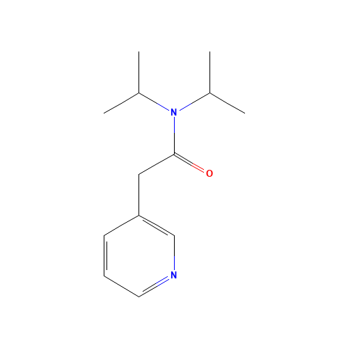 N,N-di(propan-2-yl)-2-pyridin-3-ylacetamide (CAS: 916598-50-0) - Chemical Structure and Molecular Formula 
