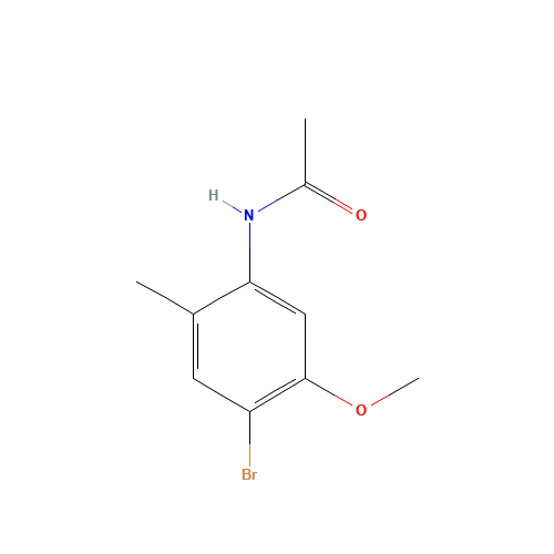 N-(4-bromo-5-methoxy-2-methylphenyl)acetamide (CAS: 871878-59-0) - Chemical Structure and Molecular Formula 