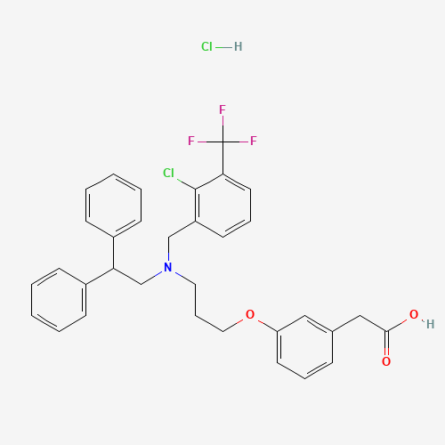 2-[3-[3-[[2-chloro-3-(trifluoromethyl)phenyl]methyl-(2,2-diphenylethyl)amino]propoxy]phenyl]acetic acid;hydrochloride (CAS: 405911-17-3) - Related Chemical Product