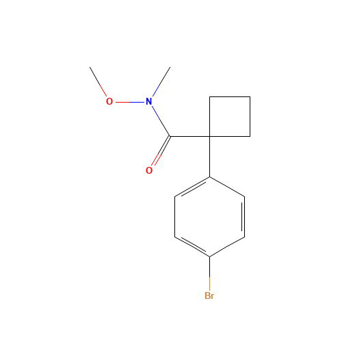 1-(4-bromophenyl)-N-methoxy-N-methylcyclobutane-1-carboxamide (CAS: 1386210-95-2) - Related Chemical Product