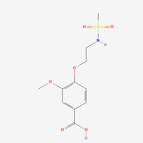 4-[2-(methanesulfonamido)ethoxy]-3-methoxybenzoic acid (CAS: 200403-27-6) - Chemical Structure and Molecular Formula 