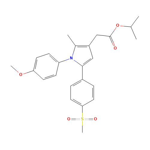 propan-2-yl 2-[1-(4-methoxyphenyl)-2-methyl-5-(4-methylsulfonylphenyl)pyrrol-3-yl]acetate (CAS: 1005451-40-0) - Related Chemical Product