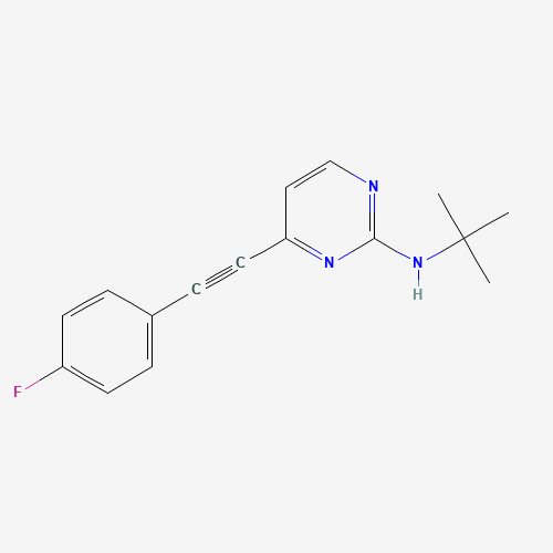 N-tert-butyl-4-[2-(4-fluorophenyl)ethynyl]pyrimidin-2-amine (CAS: 876521-23-2) - Related Chemical Product