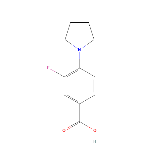 3-fluoro-4-pyrrolidin-1-ylbenzoic acid (CAS: 1021243-16-2) - Related Chemical Product