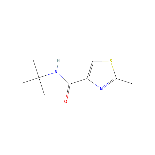 N-tert-butyl-2-methyl-1,3-thiazole-4-carboxamide (CAS: 135298-47-4) - Chemical Structure and Molecular Formula 