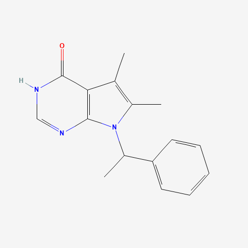 5,6-dimethyl-7-(1-phenylethyl)-1H-pyrrolo[2,3-d]pyrimidin-4-one (CAS: 82703-45-5) - Related Chemical Product