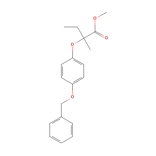 methyl 2-methyl-2-(4-phenylmethoxyphenoxy)butanoate (CAS: 653563-75-8) - Related Chemical Product