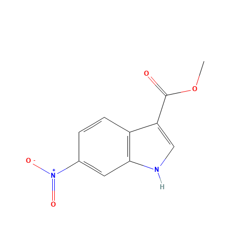 methyl 6-nitro-1H-indole-3-carboxylate (CAS: 109175-09-9) - Chemical Structure and Molecular Formula 