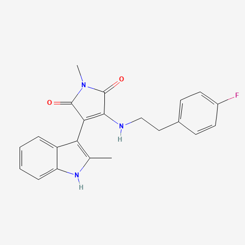 3-[2-(4-fluorophenyl)ethylamino]-1-methyl-4-(2-methyl-1H-indol-3-yl)pyrrole-2,5-dione (CAS: 1129669-05-1) - Related Chemical Product