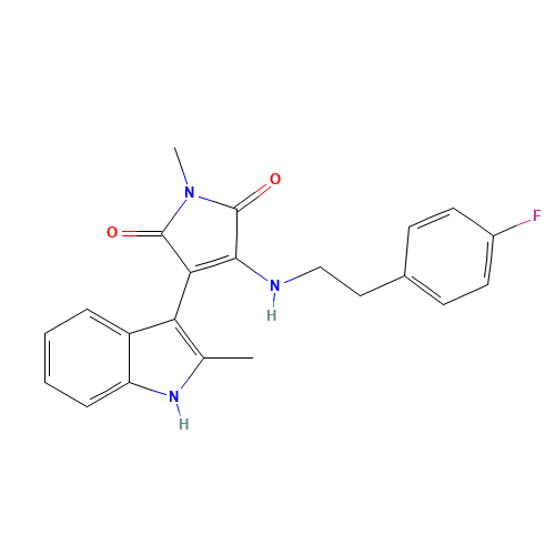 3-[2-(4-fluorophenyl)ethylamino]-1-methyl-4-(2-methyl-1H-indol-3-yl)pyrrole-2,5-dione (CAS: 1129669-05-1) - Related Chemical Product